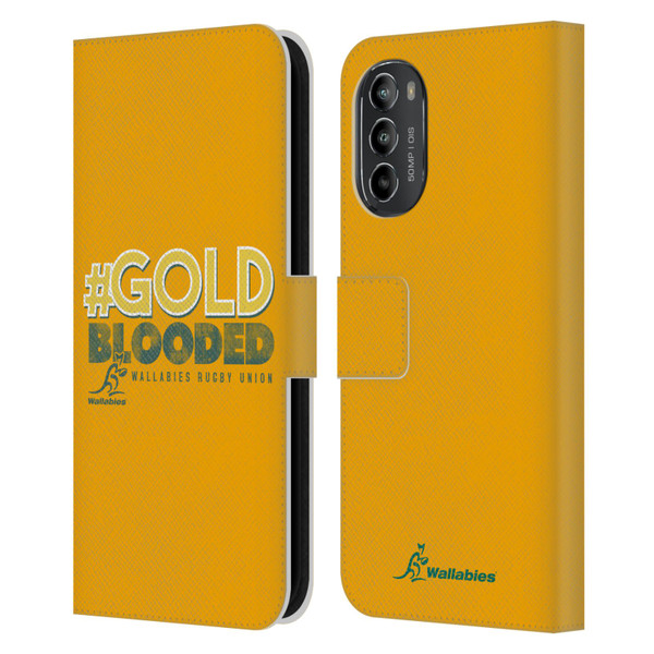 Australia National Rugby Union Team Wallabies Goldblooded Leather Book Wallet Case Cover For Motorola Moto G82 5G