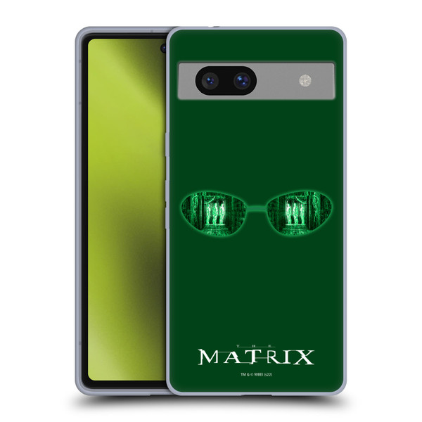 The Matrix Key Art Glass Soft Gel Case for Google Pixel 7a