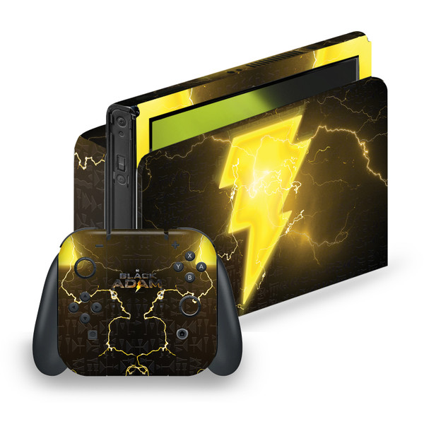 Black Adam Graphic Art Lightning Logo Vinyl Sticker Skin Decal Cover for Nintendo Switch OLED