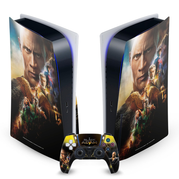 Black Adam Graphic Art Poster Vinyl Sticker Skin Decal Cover for Sony PS5 Disc Edition Bundle