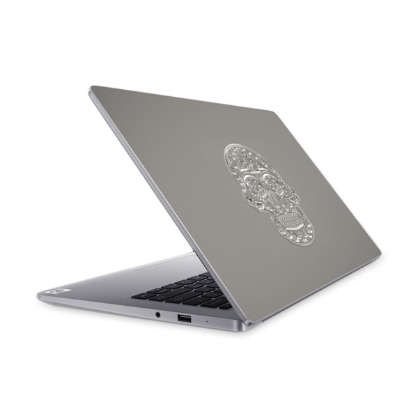 LebensArt Pastels Silver Skull Vinyl Sticker Skin Decal Cover for Xiaomi Mi NoteBook 14 (2020)