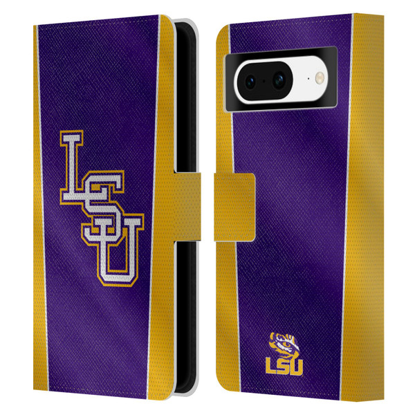 Louisiana State University LSU Louisiana State University Banner Leather Book Wallet Case Cover For Google Pixel 8