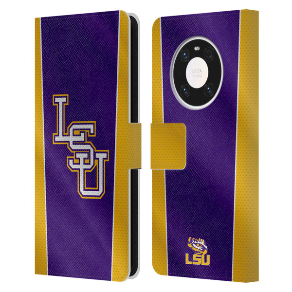 Louisiana State University LSU Louisiana State University Banner Leather Book Wallet Case Cover For Huawei Mate 40 Pro 5G