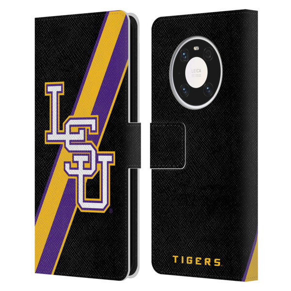 Louisiana State University LSU Louisiana State University Stripes Leather Book Wallet Case Cover For Huawei Mate 40 Pro 5G