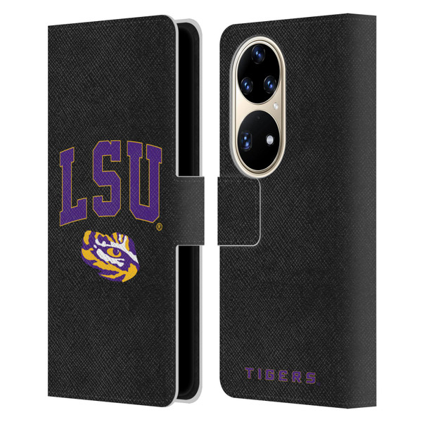 Louisiana State University LSU Louisiana State University Campus Logotype Leather Book Wallet Case Cover For Huawei P50 Pro