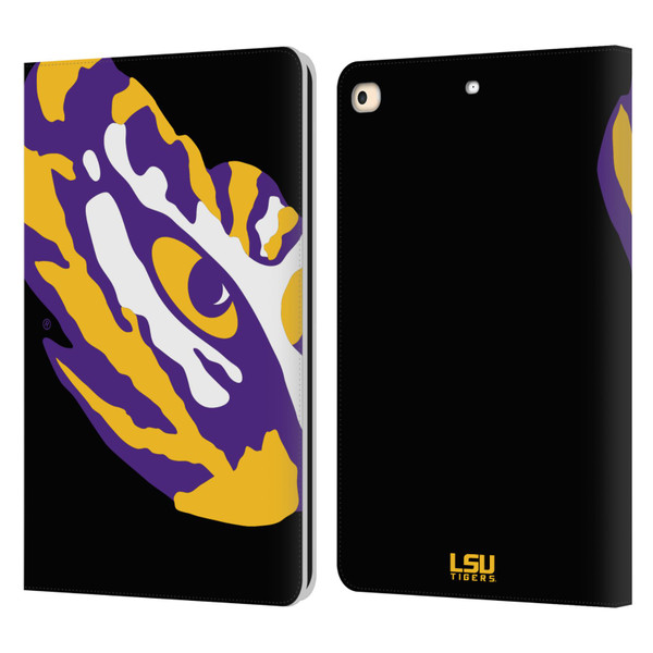 Louisiana State University LSU Louisiana State University Oversized Icon Leather Book Wallet Case Cover For Apple iPad 9.7 2017 / iPad 9.7 2018