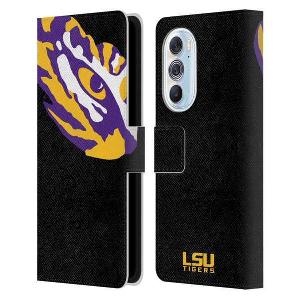 Louisiana State University LSU Louisiana State University Oversized Icon Leather Book Wallet Case Cover For Motorola Edge X30