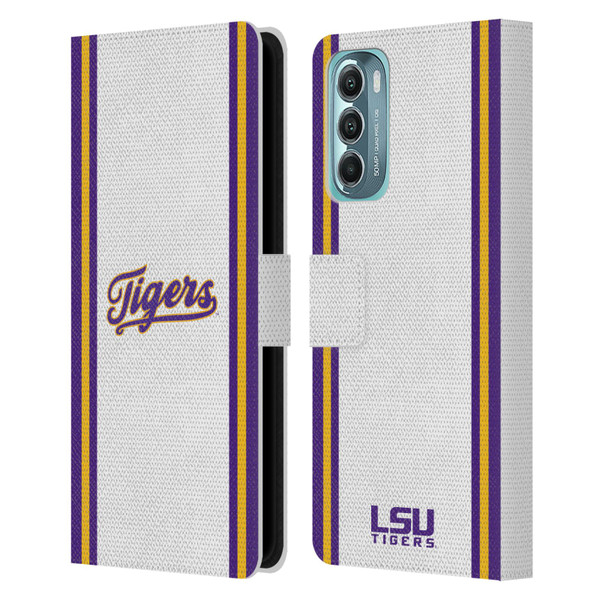 Louisiana State University LSU Louisiana State University Football Jersey Leather Book Wallet Case Cover For Motorola Moto G Stylus 5G (2022)