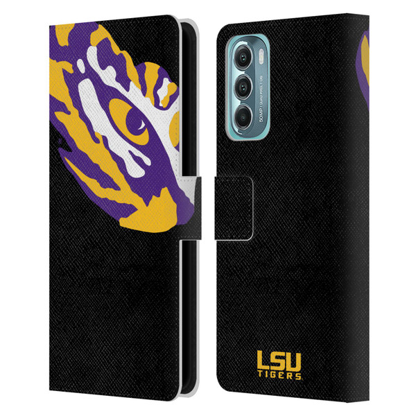 Louisiana State University LSU Louisiana State University Oversized Icon Leather Book Wallet Case Cover For Motorola Moto G Stylus 5G (2022)