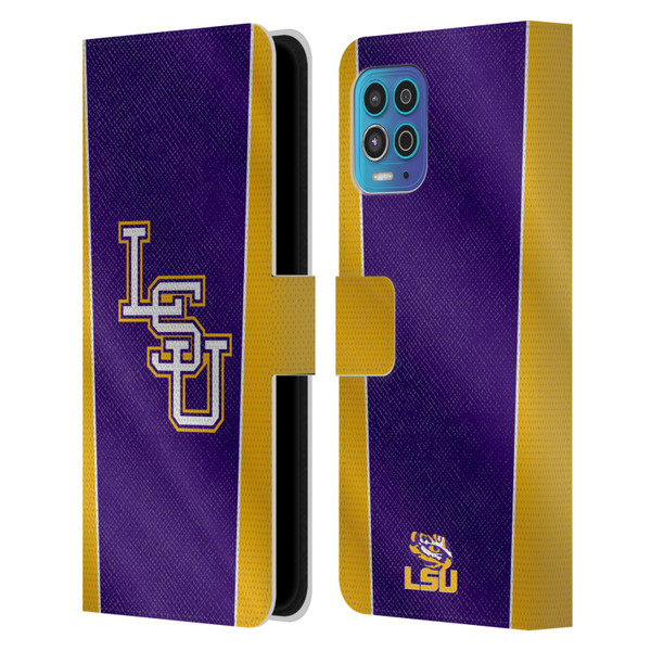 Louisiana State University LSU Louisiana State University Banner Leather Book Wallet Case Cover For Motorola Moto G100