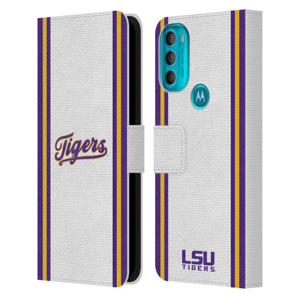 Louisiana State University LSU Louisiana State University Football Jersey Leather Book Wallet Case Cover For Motorola Moto G71 5G