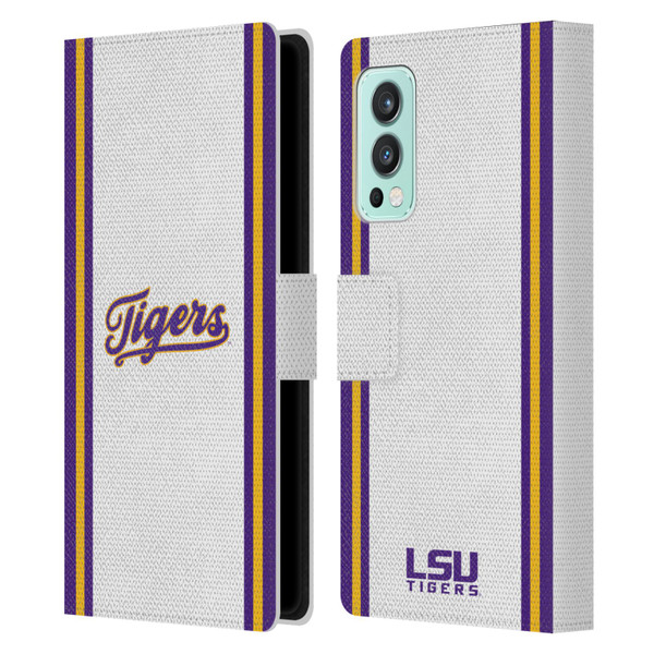 Louisiana State University LSU Louisiana State University Football Jersey Leather Book Wallet Case Cover For OnePlus Nord 2 5G