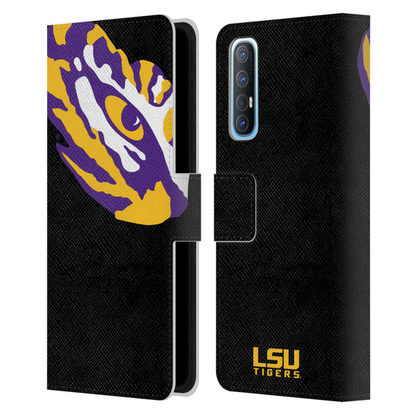 Louisiana State University LSU Louisiana State University Oversized Icon Leather Book Wallet Case Cover For OPPO Find X2 Neo 5G