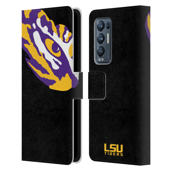 Louisiana State University LSU Louisiana State University Oversized Icon Leather Book Wallet Case Cover For OPPO Find X3 Neo / Reno5 Pro+ 5G