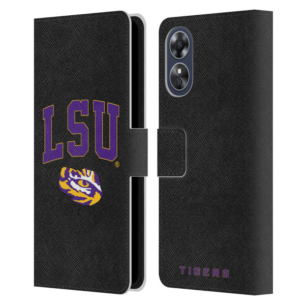 Louisiana State University LSU Louisiana State University Campus Logotype Leather Book Wallet Case Cover For OPPO A17
