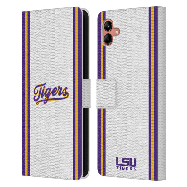 Louisiana State University LSU Louisiana State University Football Jersey Leather Book Wallet Case Cover For Samsung Galaxy A04 (2022)