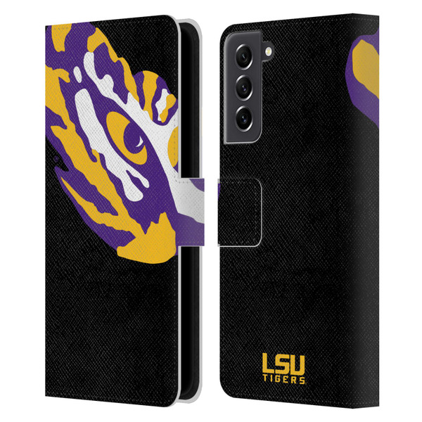 Louisiana State University LSU Louisiana State University Oversized Icon Leather Book Wallet Case Cover For Samsung Galaxy S21 FE 5G
