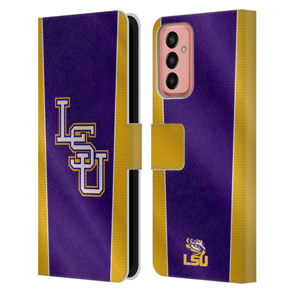 Louisiana State University LSU Louisiana State University Banner Leather Book Wallet Case Cover For Samsung Galaxy M13 (2022)