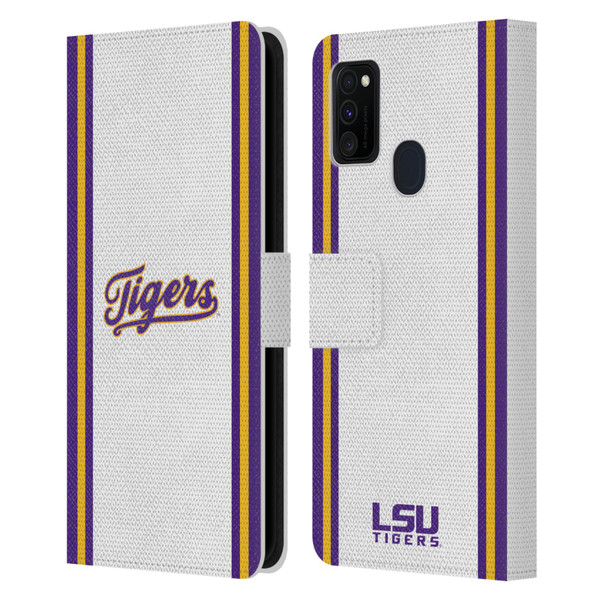 Louisiana State University LSU Louisiana State University Football Jersey Leather Book Wallet Case Cover For Samsung Galaxy M30s (2019)/M21 (2020)