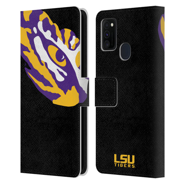 Louisiana State University LSU Louisiana State University Oversized Icon Leather Book Wallet Case Cover For Samsung Galaxy M30s (2019)/M21 (2020)