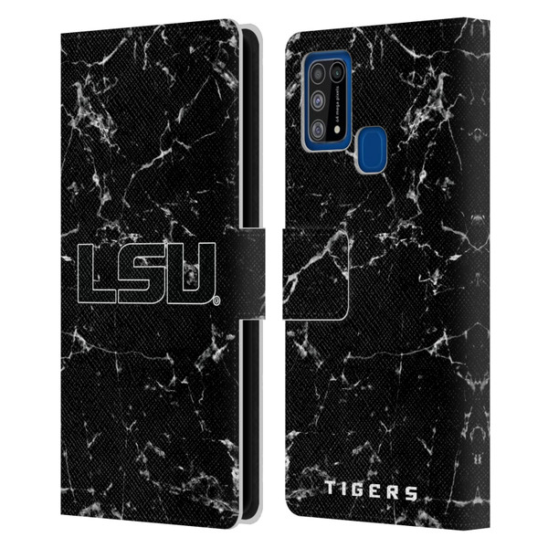 Louisiana State University LSU Louisiana State University Black And White Marble Leather Book Wallet Case Cover For Samsung Galaxy M31 (2020)