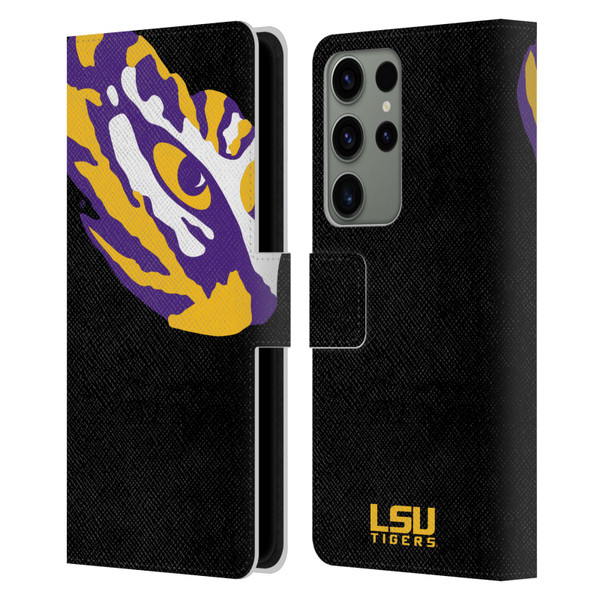 Louisiana State University LSU Louisiana State University Oversized Icon Leather Book Wallet Case Cover For Samsung Galaxy S23 Ultra 5G