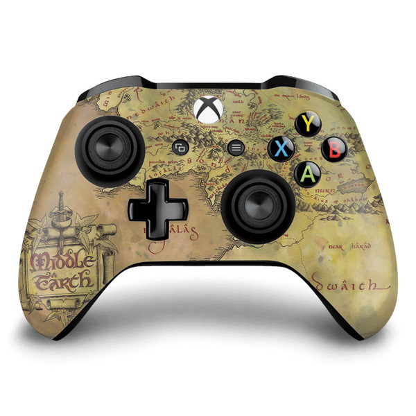 The Lord Of The Rings The Fellowship Of The Ring Graphic Art Map Of The Middle Earth Vinyl Sticker Skin Decal Cover for Microsoft Xbox One S / X Controller