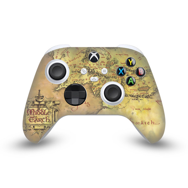 The Lord Of The Rings The Fellowship Of The Ring Graphic Art Map Of The Middle Earth Vinyl Sticker Skin Decal Cover for Microsoft Xbox Series X / Series S Controller