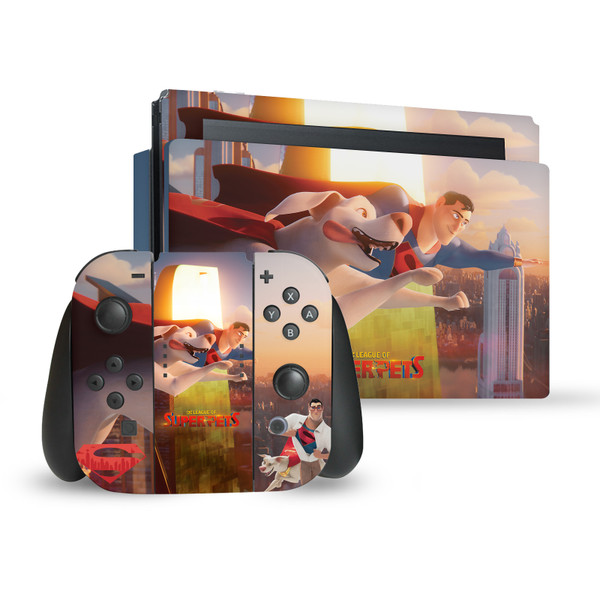 DC League Of Super Pets Graphics Krypto And Superman Vinyl Sticker Skin Decal Cover for Nintendo Switch Bundle