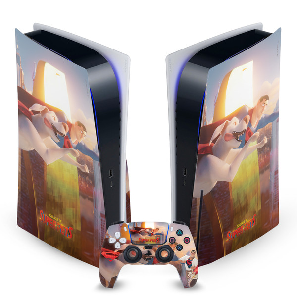 DC League Of Super Pets Graphics Krypto And Superman Vinyl Sticker Skin Decal Cover for Sony PS5 Disc Edition Bundle
