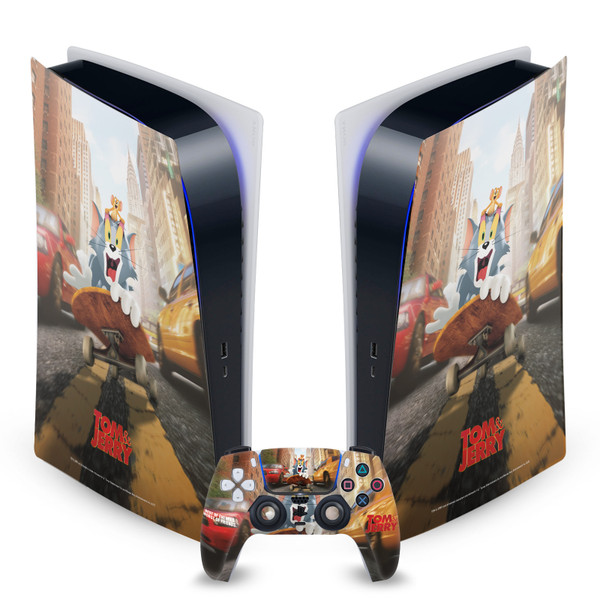 Tom And Jerry Movie (2021) Graphics Best Of Enemies Vinyl Sticker Skin Decal Cover for Sony PS5 Digital Edition Bundle