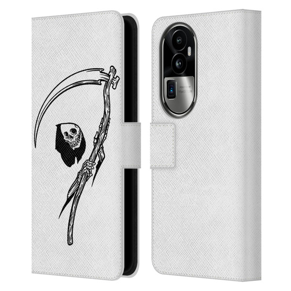 Matt Bailey Art Negative Reaper Leather Book Wallet Case Cover For OPPO Reno10 Pro+