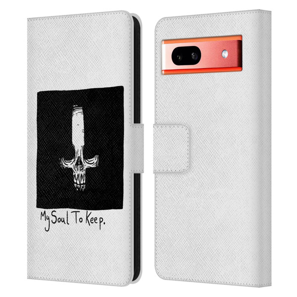 Matt Bailey Skull My Soul To Keep Leather Book Wallet Case Cover For Google Pixel 7a