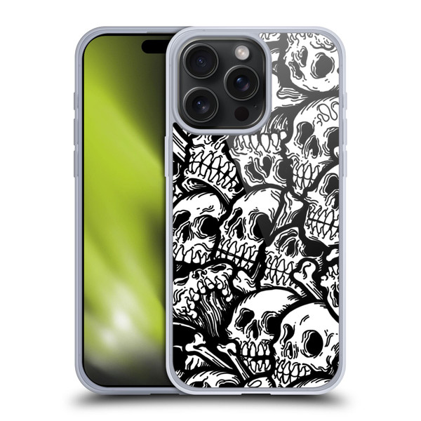 Matt Bailey Skull All Over Soft Gel Case for Apple iPhone 15 Pro Max