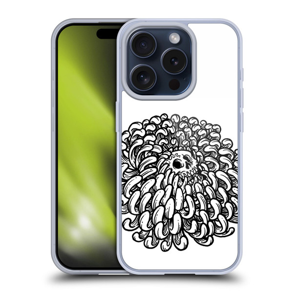 Matt Bailey Skull Flower Soft Gel Case for Apple iPhone 15 Pro