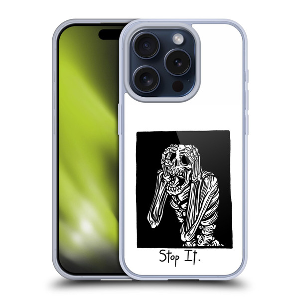 Matt Bailey Skull Stop It Soft Gel Case for Apple iPhone 15 Pro