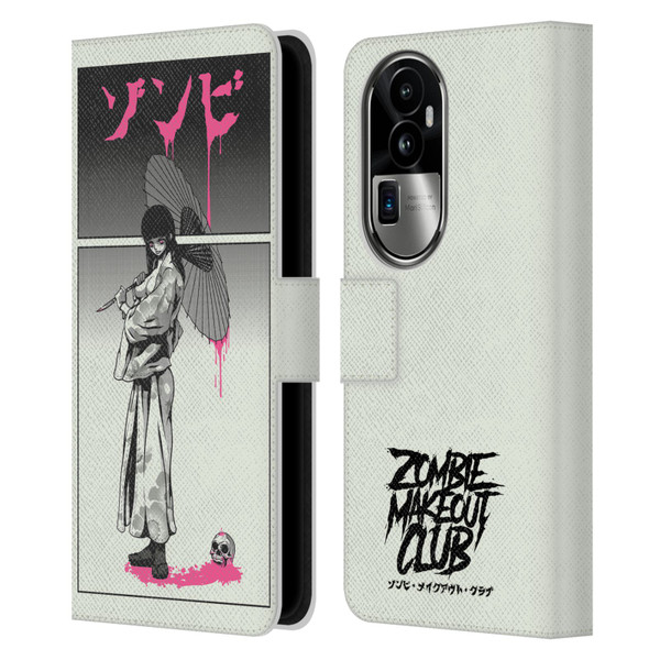 Zombie Makeout Club Art Chance Of Rain Leather Book Wallet Case Cover For OPPO Reno10 Pro+