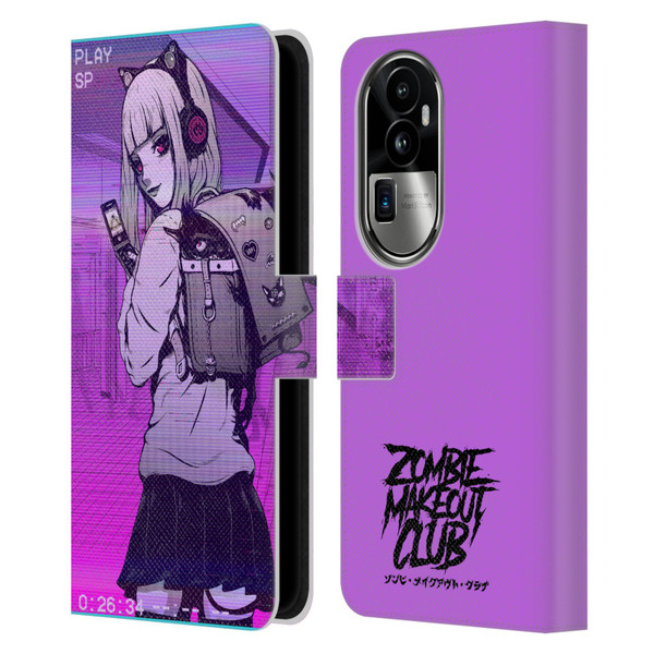 Zombie Makeout Club Art Drama Rides On My Back Leather Book Wallet Case Cover For OPPO Reno10 Pro+