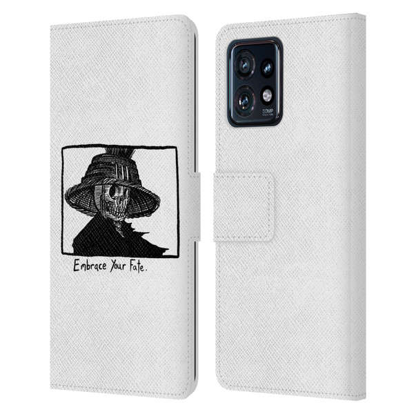 Matt Bailey Skull Embrace Your Fate Leather Book Wallet Case Cover For Motorola Moto Edge 40 Pro