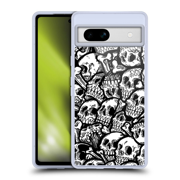Matt Bailey Skull All Over Soft Gel Case for Google Pixel 7a