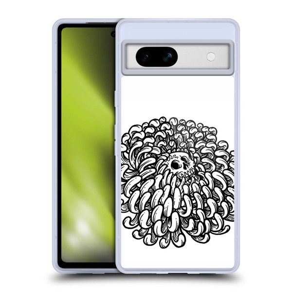 Matt Bailey Skull Flower Soft Gel Case for Google Pixel 7a