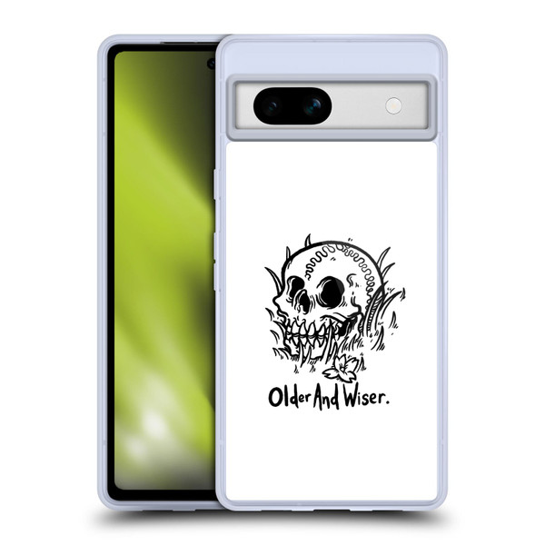 Matt Bailey Skull Older And Wiser Soft Gel Case for Google Pixel 7a