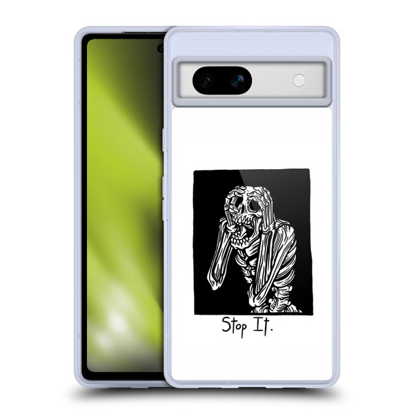 Matt Bailey Skull Stop It Soft Gel Case for Google Pixel 7a