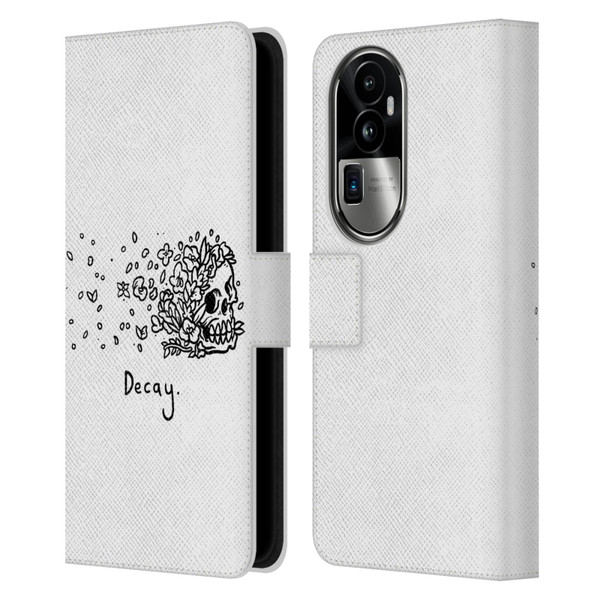 Matt Bailey Skull Decay Leather Book Wallet Case Cover For OPPO Reno10 Pro+