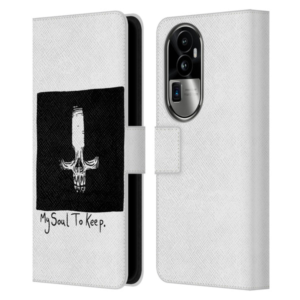 Matt Bailey Skull My Soul To Keep Leather Book Wallet Case Cover For OPPO Reno10 Pro+