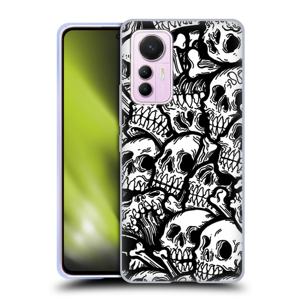 Matt Bailey Skull All Over Soft Gel Case for Xiaomi 12 Lite