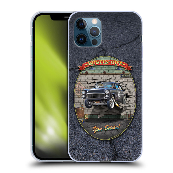 Larry Grossman Retro Collection Bustin' Out '55 Gasser Soft Gel Case for Apple iPhone 12 / iPhone 12 Pro