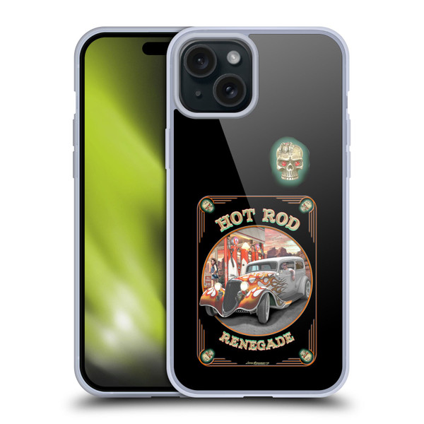 Larry Grossman Retro Collection Hot Rod Renegade Soft Gel Case for Apple iPhone 15 Plus