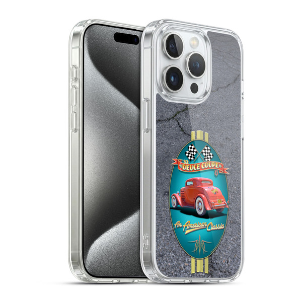 Larry Grossman Retro Collection Deuce Coupe Classic Soft Gel Case for Apple iPhone 15 Pro & MagSafe