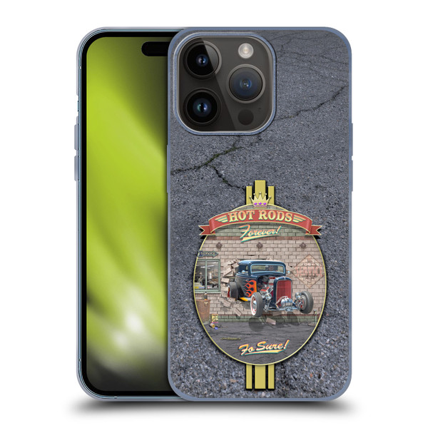 Larry Grossman Retro Collection Hot Rods Forever Soft Gel Case for Apple iPhone 15 Pro